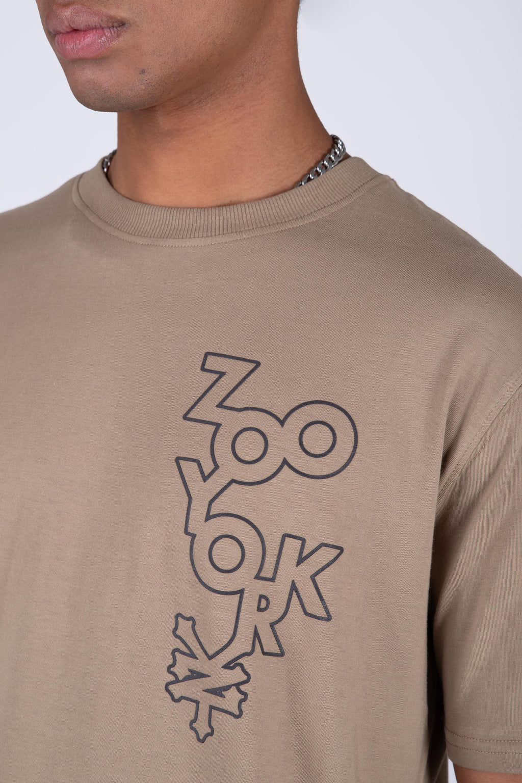 Polera Manga Corta Dropping Beige Zoo York