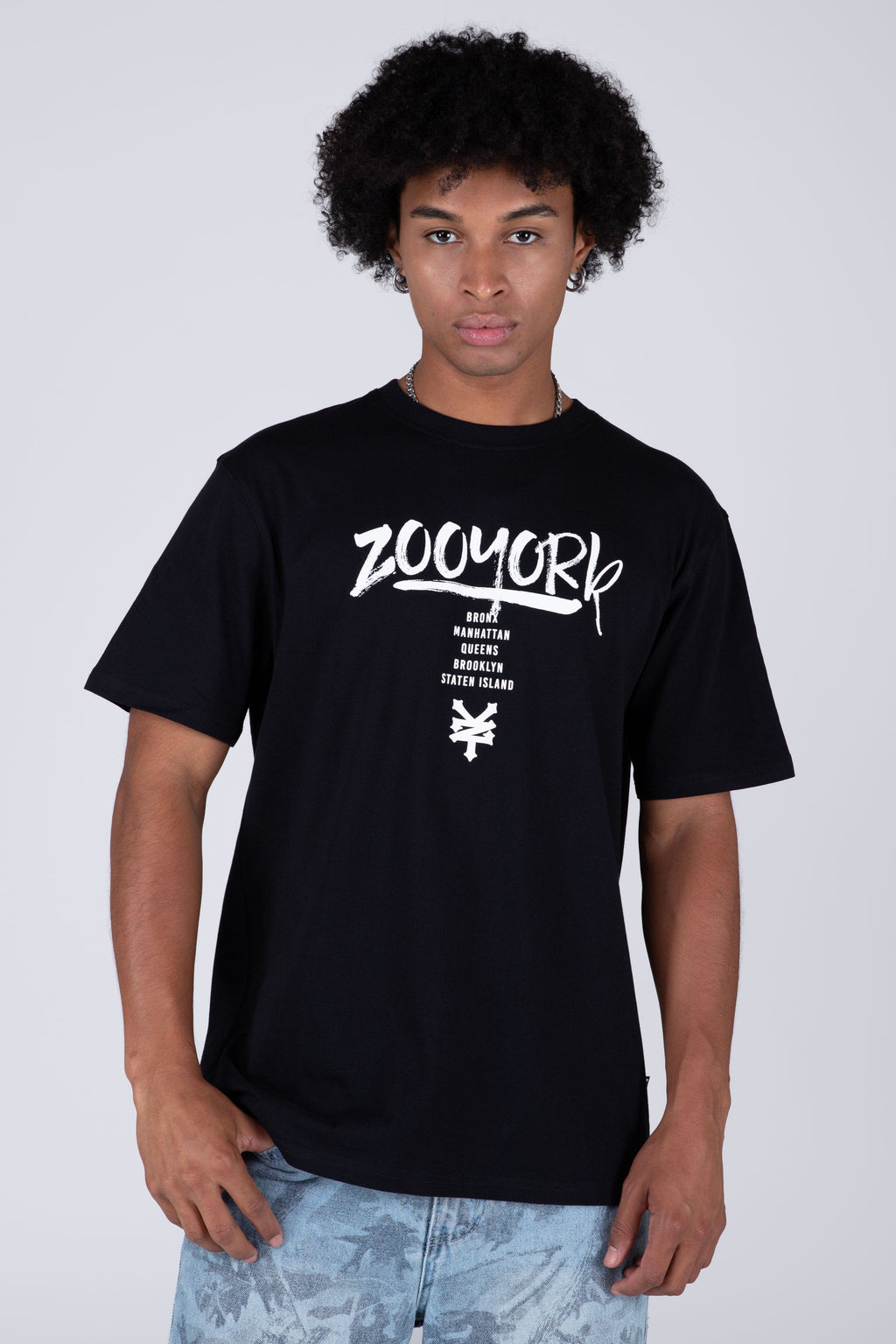 Polera Manga Corta Subart Negro Zoo York