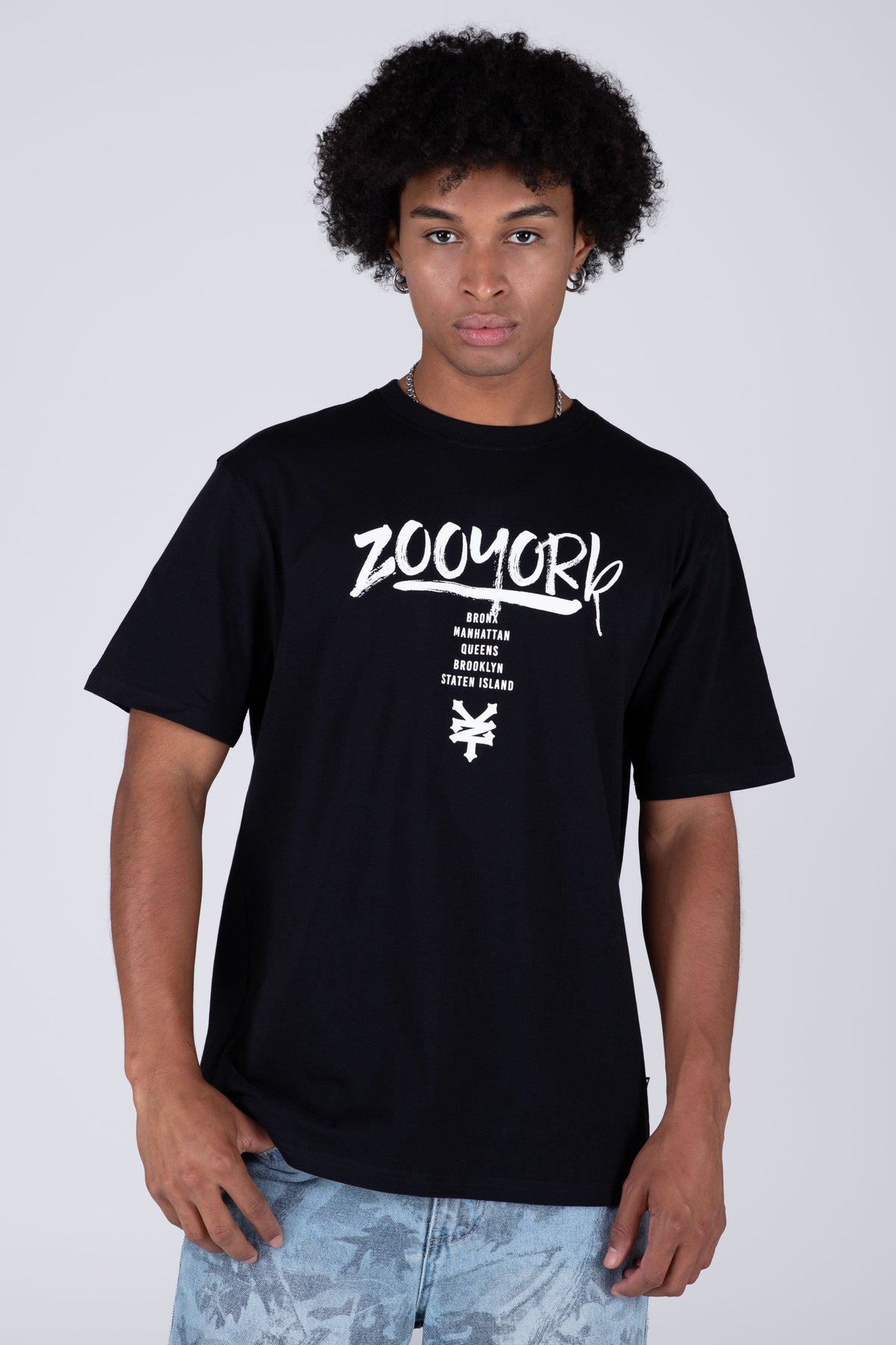 Polera Manga Corta Subart Negro Zoo York