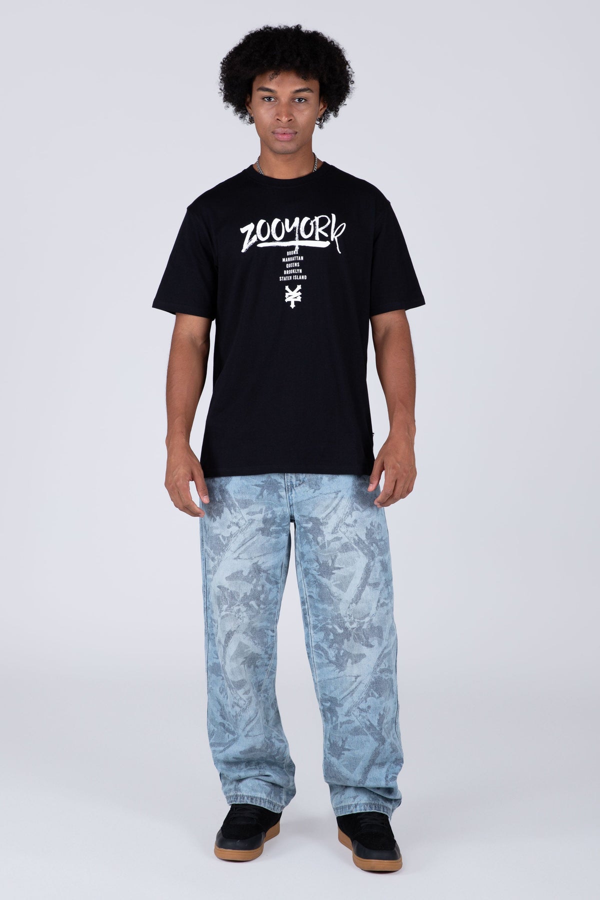 Polera Manga Corta Subart Negro Zoo York