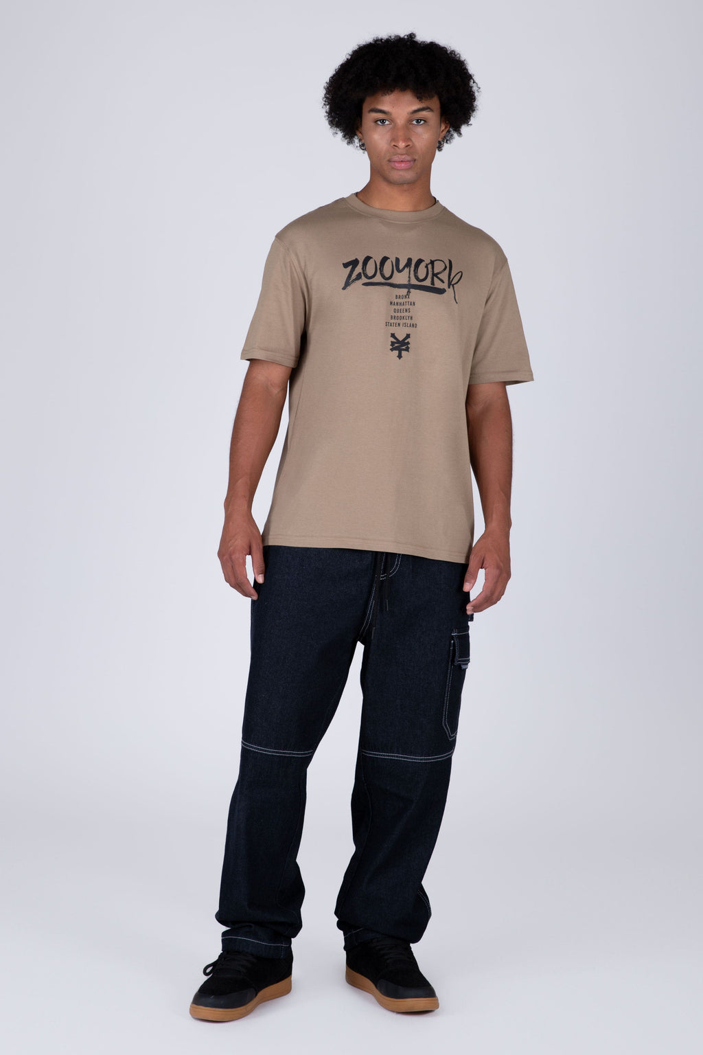 Polera Manga Corta Subart Beige Zoo York