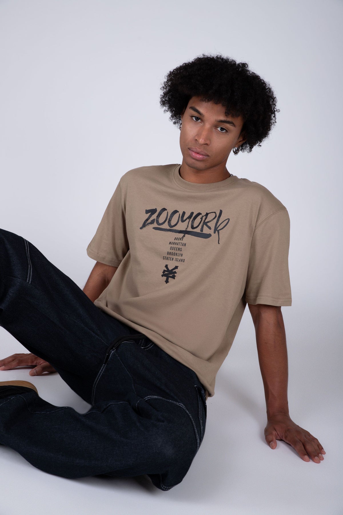Polera Manga Corta Subart Beige Zoo York