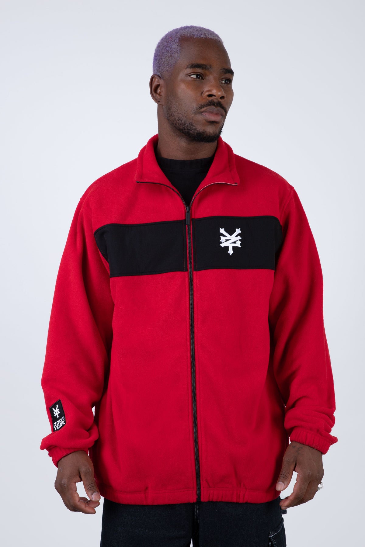 Poleron Zip Polarexit Rojo Zoo York