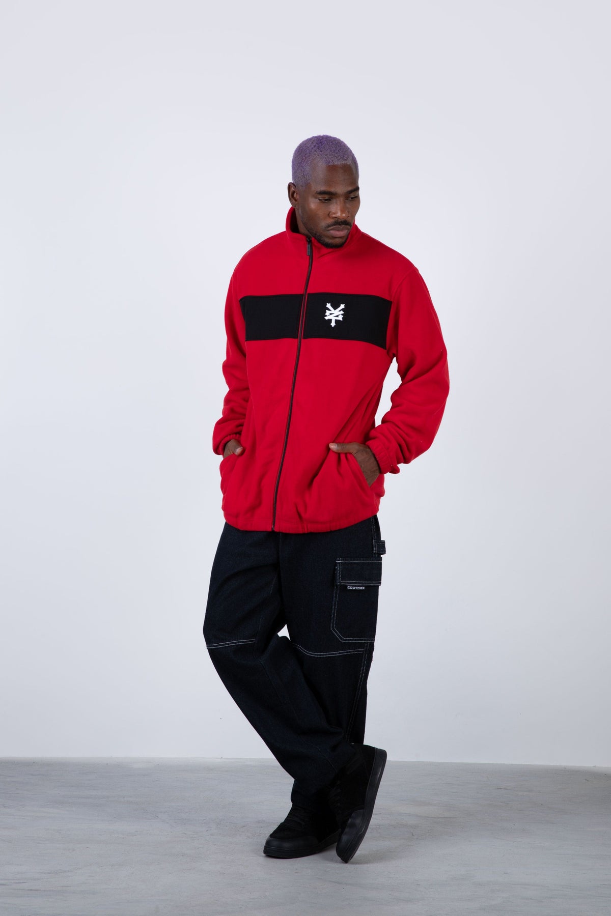 Poleron Zip Polarexit Rojo Zoo York