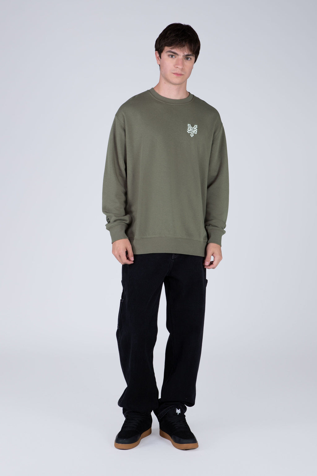 Polerón Crew Neck Original Double Verde Zoo York