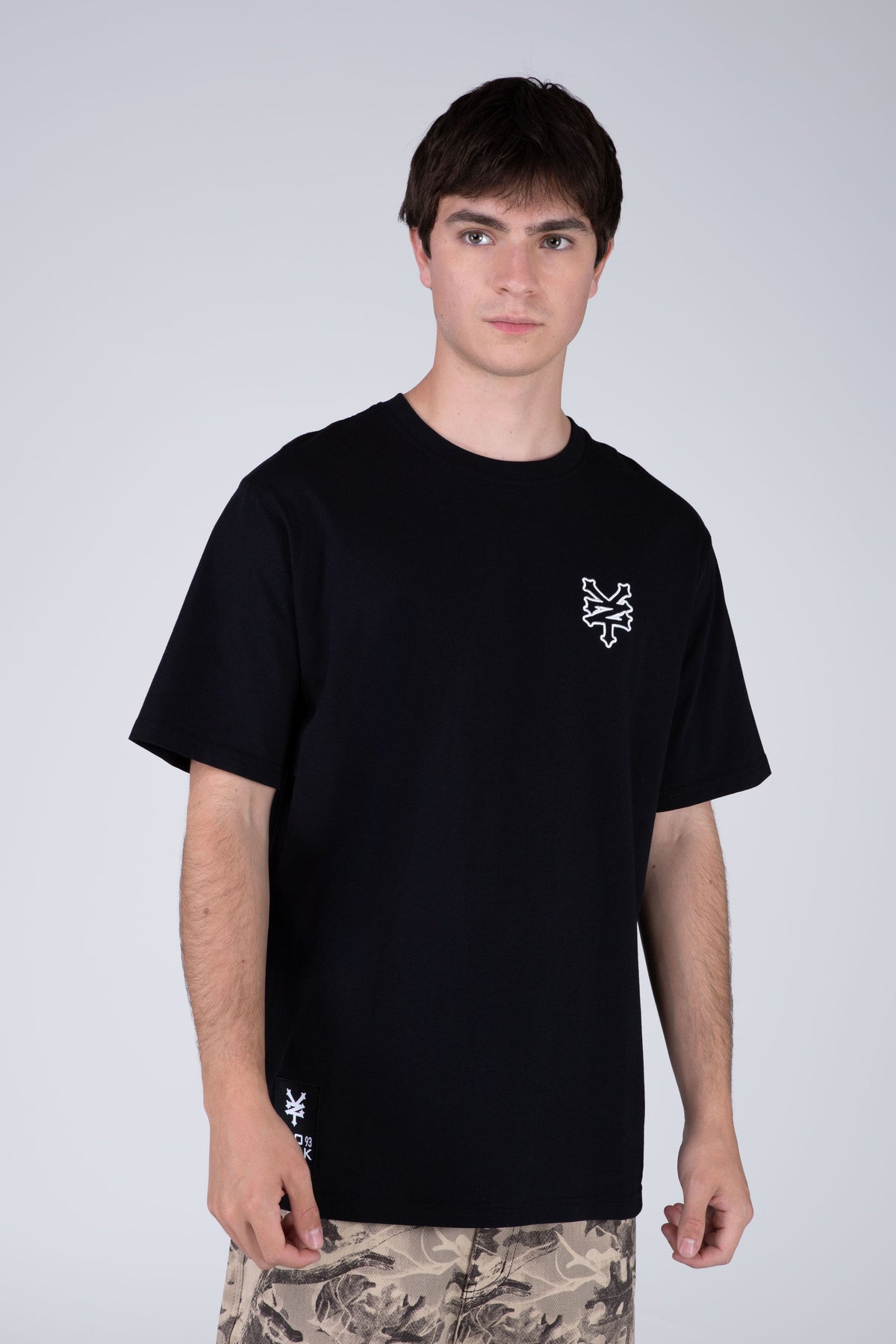 Polera Manga Corta Original Double Negro Zoo York