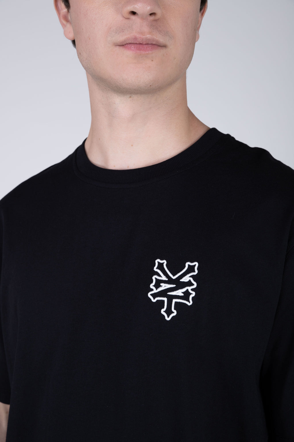 Polera Manga Corta Original Double Negro Zoo York