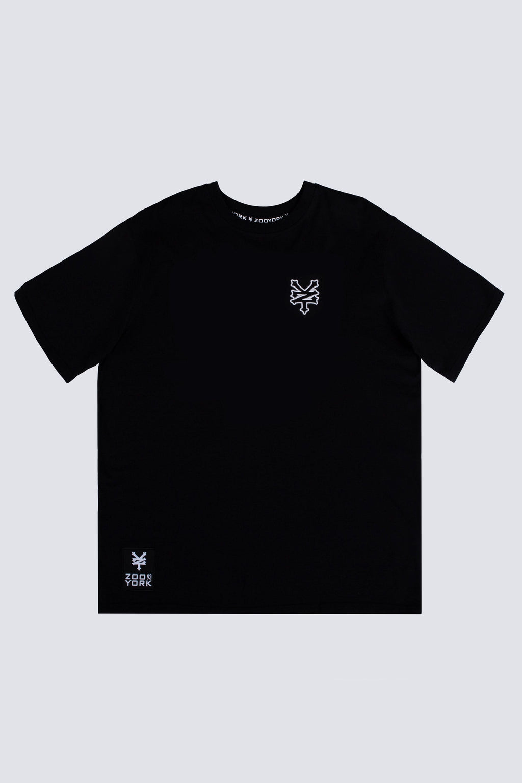 Polera Manga Corta Original Double Negro Zoo York
