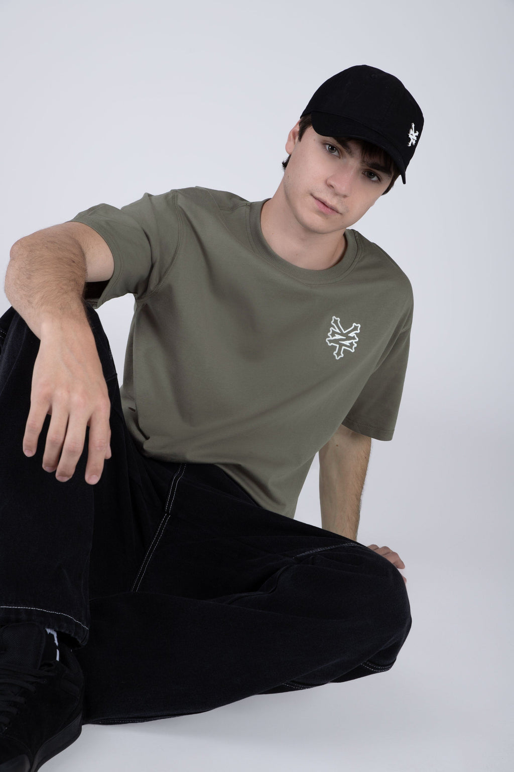 Polera Manga Corta Original Double Verde Zoo York