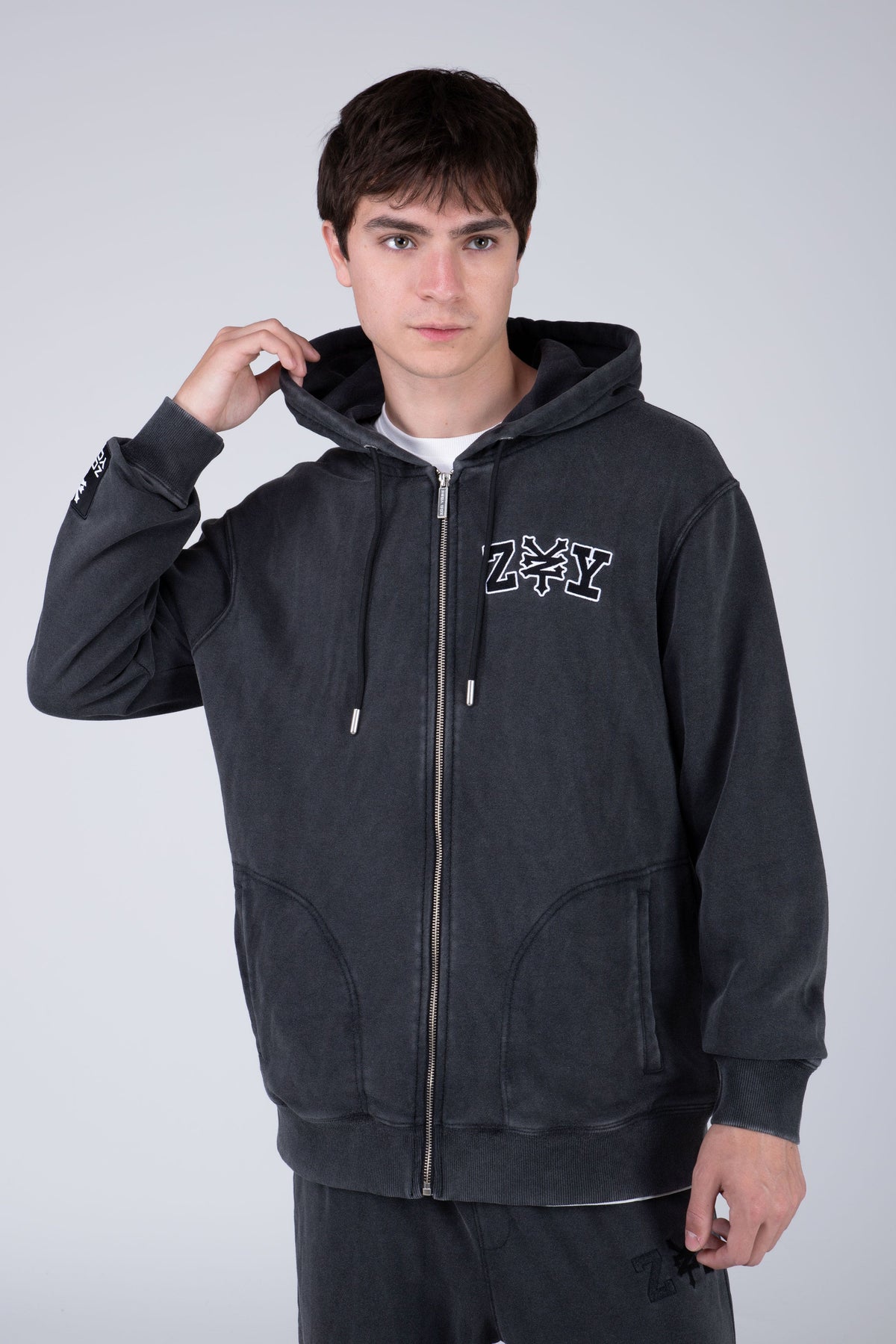 Polerón Zip Beast Gris Zoo York