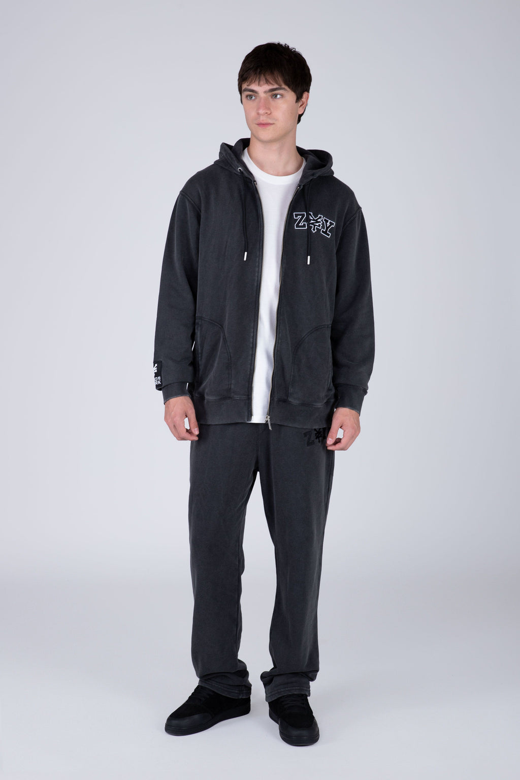Polerón Zip Beast Gris Zoo York