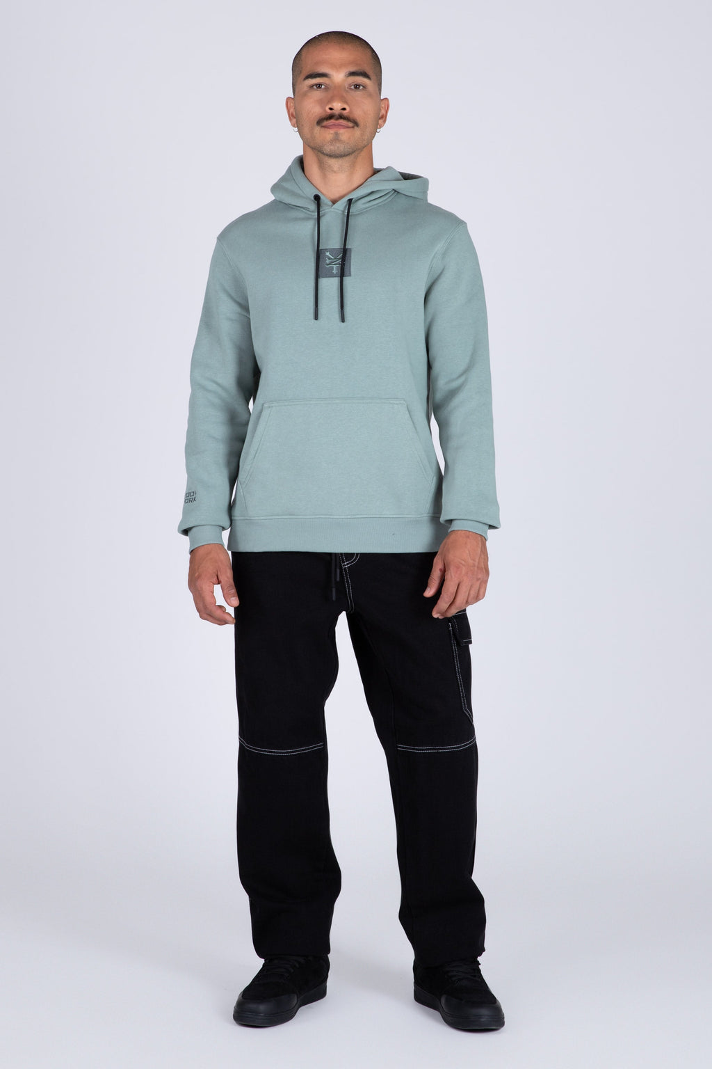 Poleron Hood Original Texture Verde Claro Zoo York