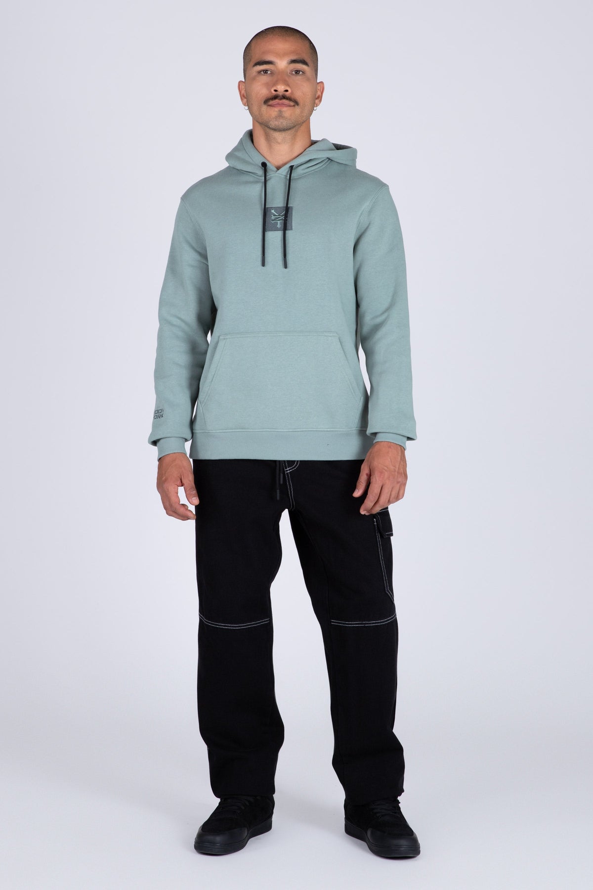 Poleron Hood Original Texture Verde Claro Zoo York
