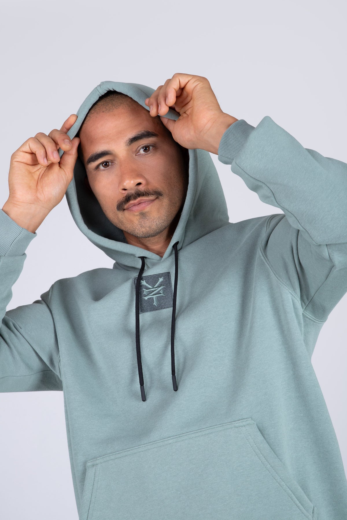 Poleron Hood Original Texture Verde Claro Zoo York