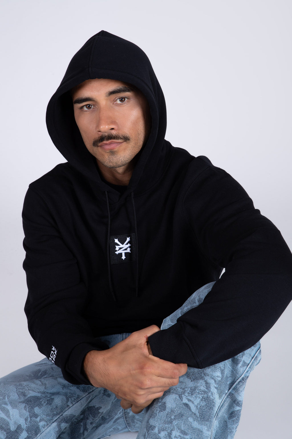 Poleron Hood Original Texture Negro Zoo York