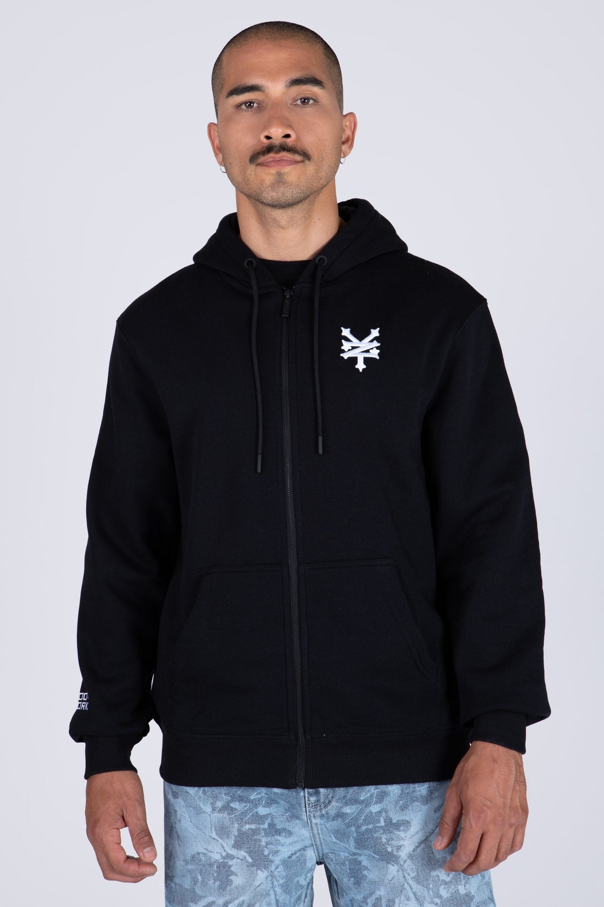 Poleron Zip Original Dad Negro Zoo York