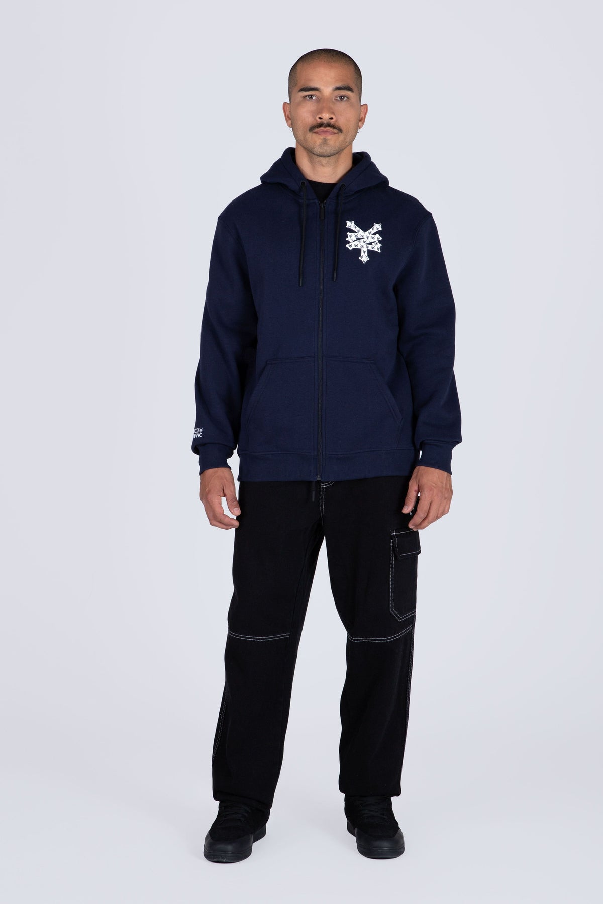 Poleron Zip Original In Azul Zoo York