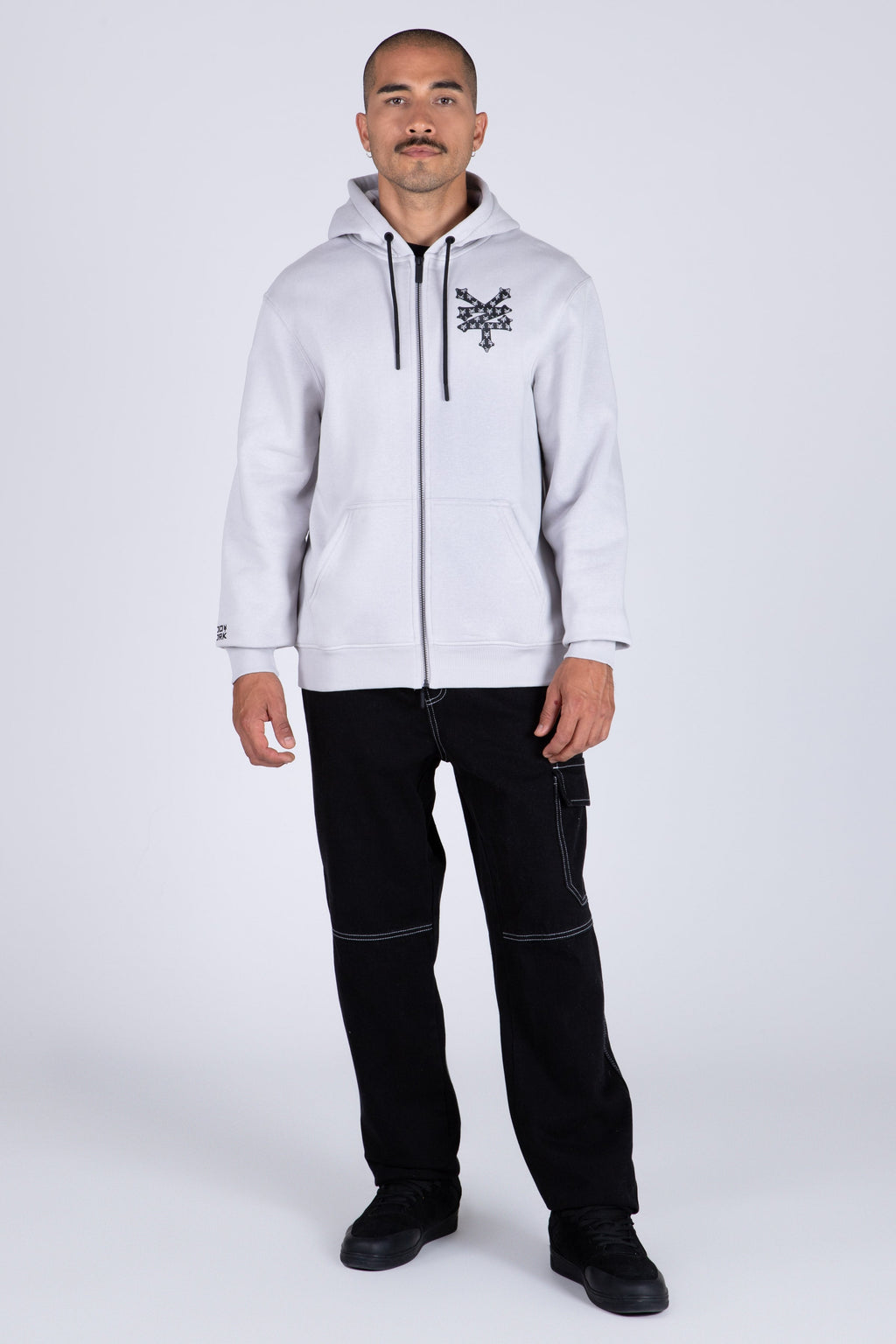 Poleron Zip Original In Gris Zoo York