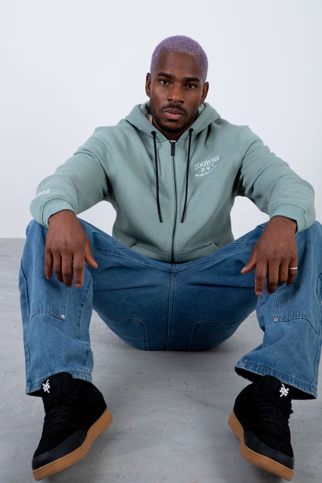 Poleron Zip Budget Verde Zoo York