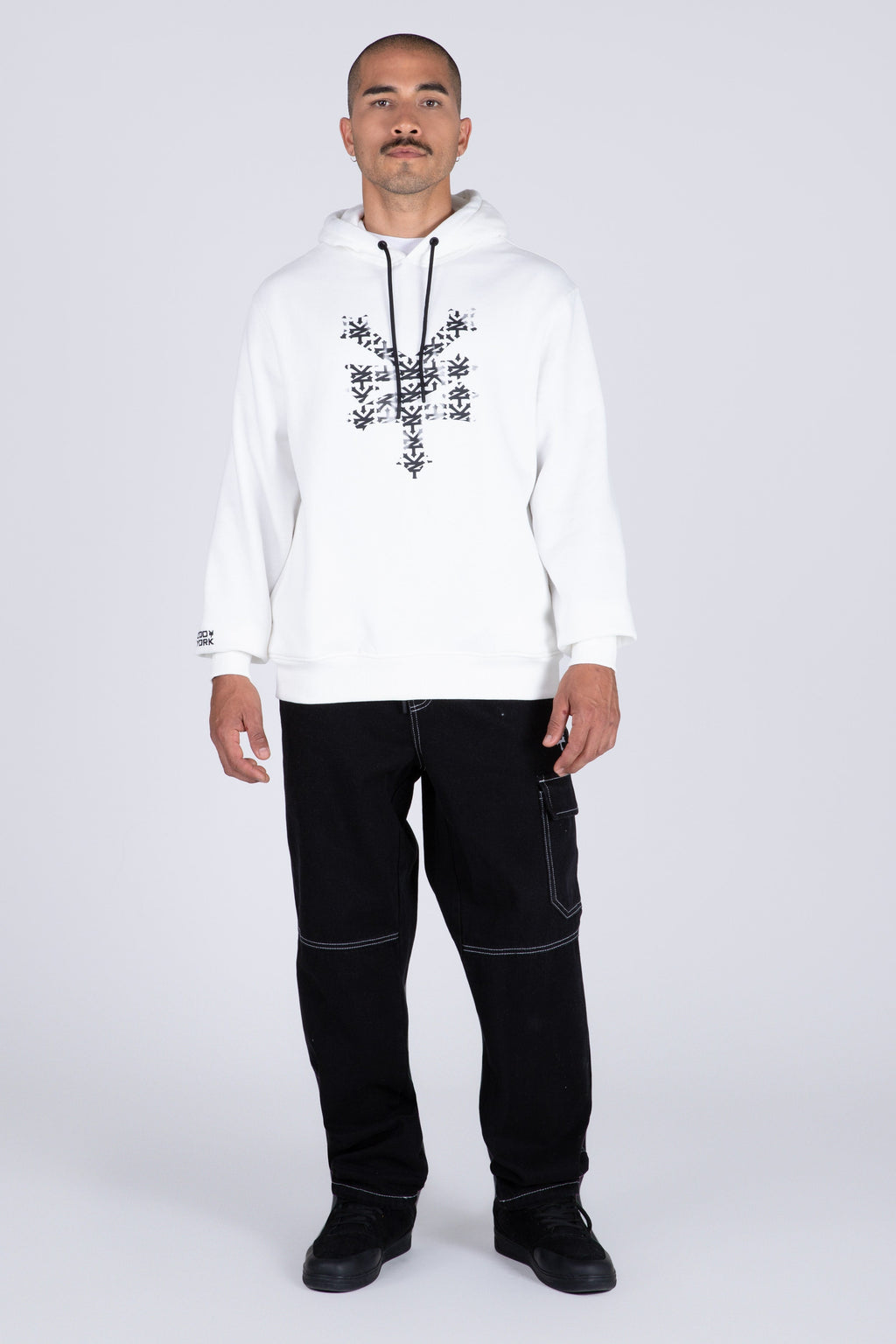Poleron Hood Fade Beige Zoo York