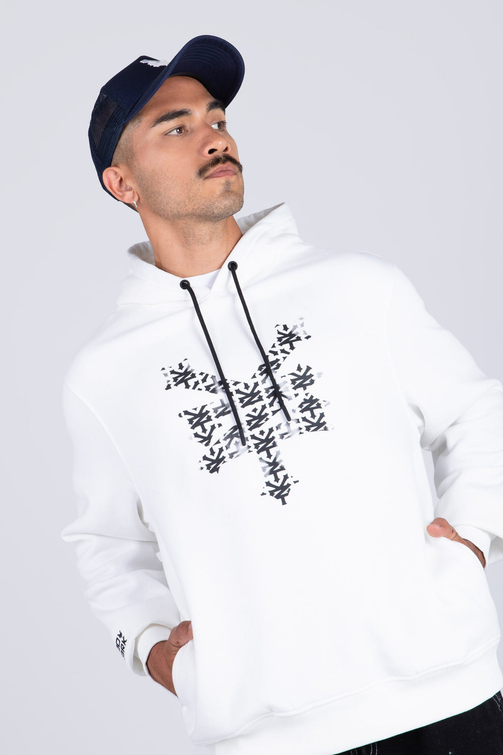 Poleron Hood Fade Beige Zoo York
