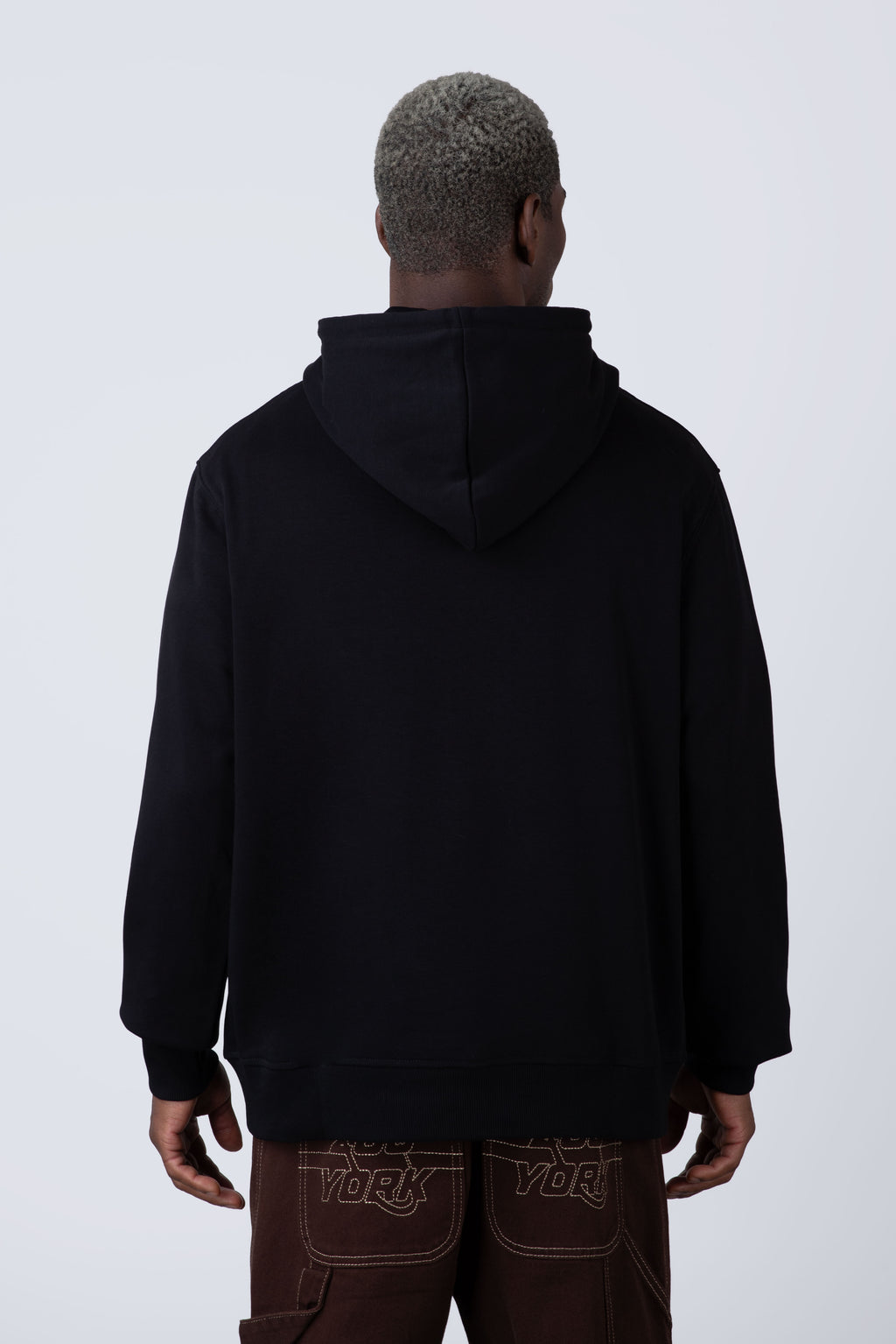 Poleron Con Gorro Minimal Negro