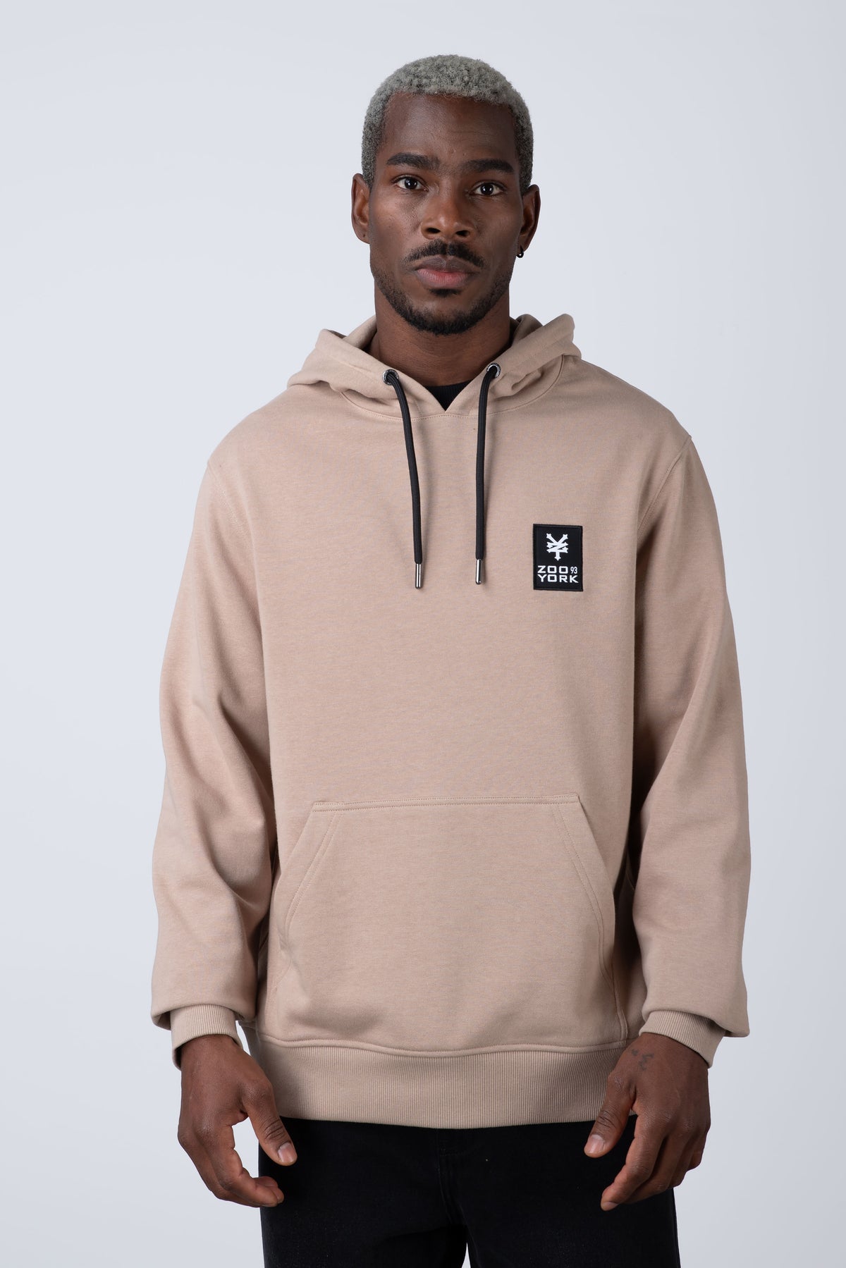 Poleron Con Gorro Minimal Café