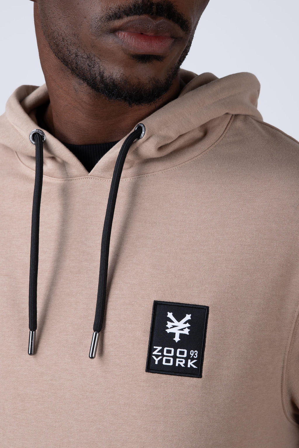 Poleron Con Gorro Minimal Café