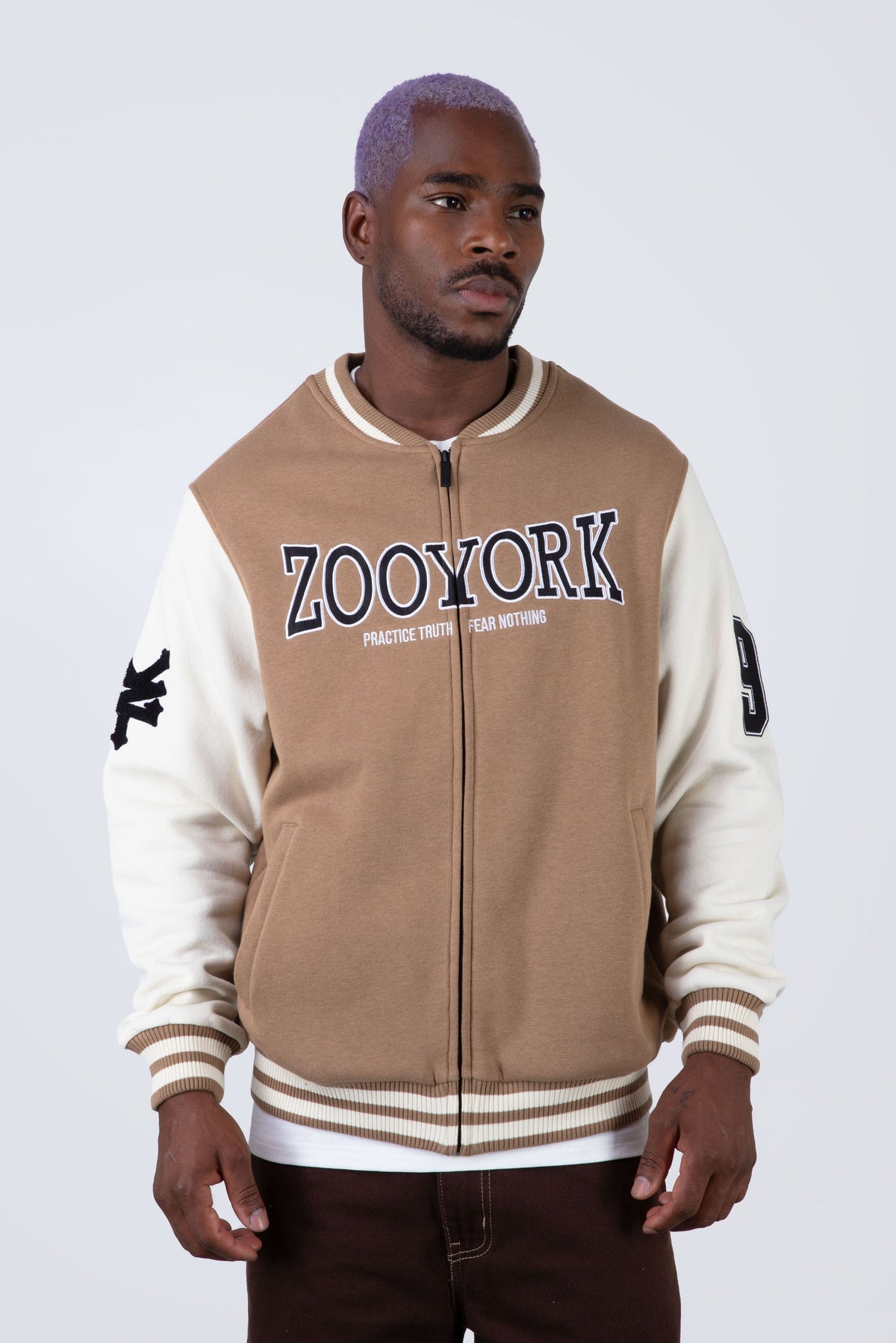 Poleron Bomber Court Beige Zoo York