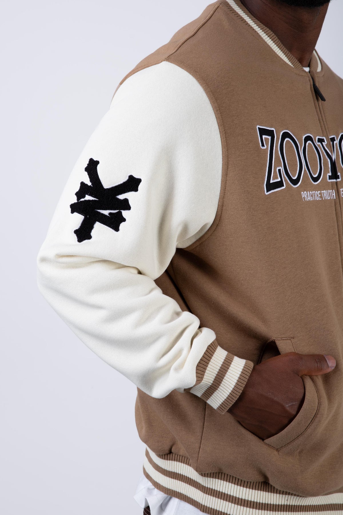 Poleron Bomber Court Beige Zoo York