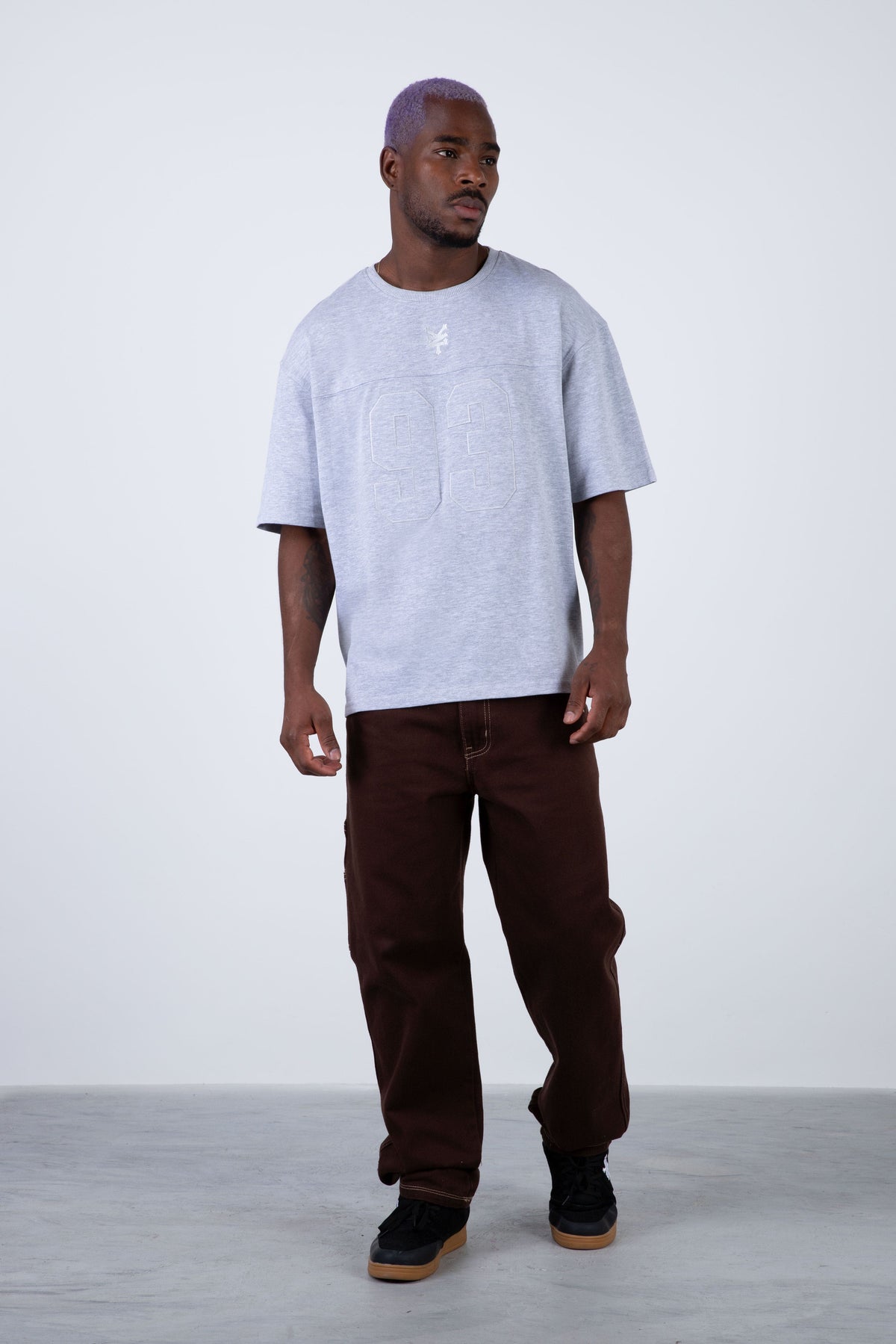 Polera Manga Corta Give93 Gris Zoo York