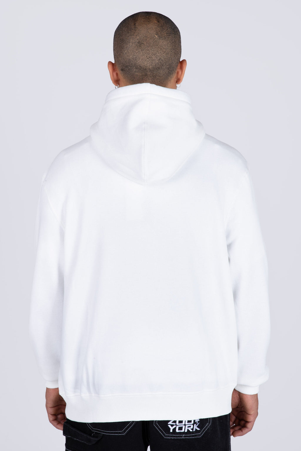 Poleron Zip Original Texture Blanco Zoo York