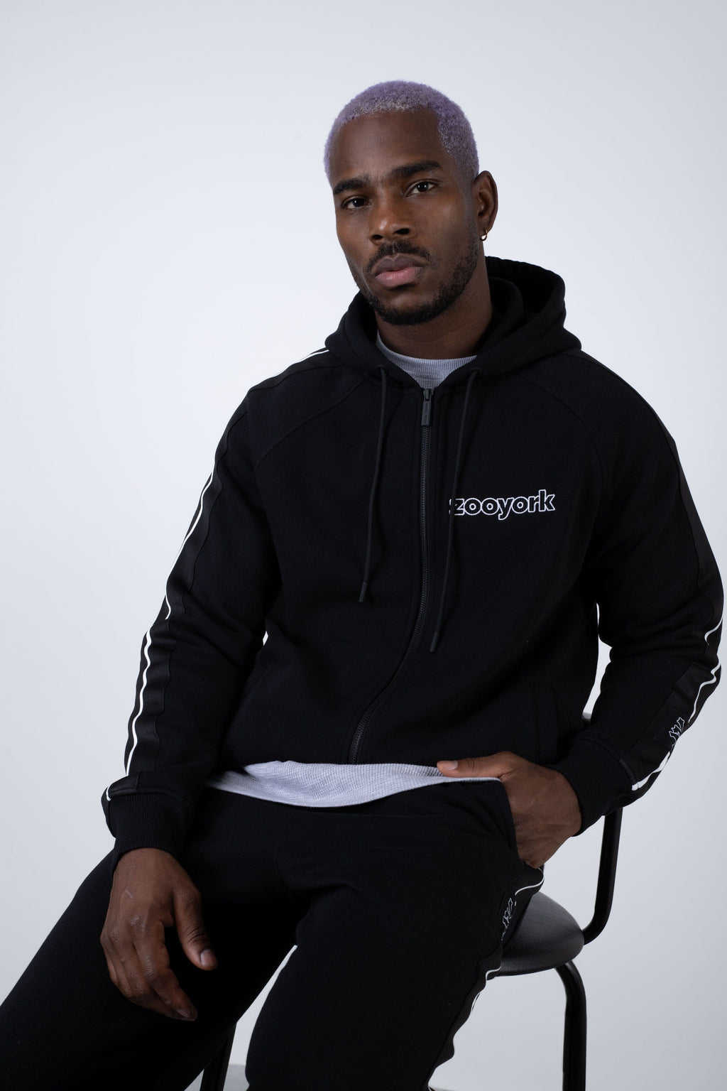 Poleron Zip Style Negro Zoo York