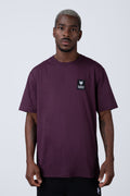 Polera Manga Corta Minimal Burdeo