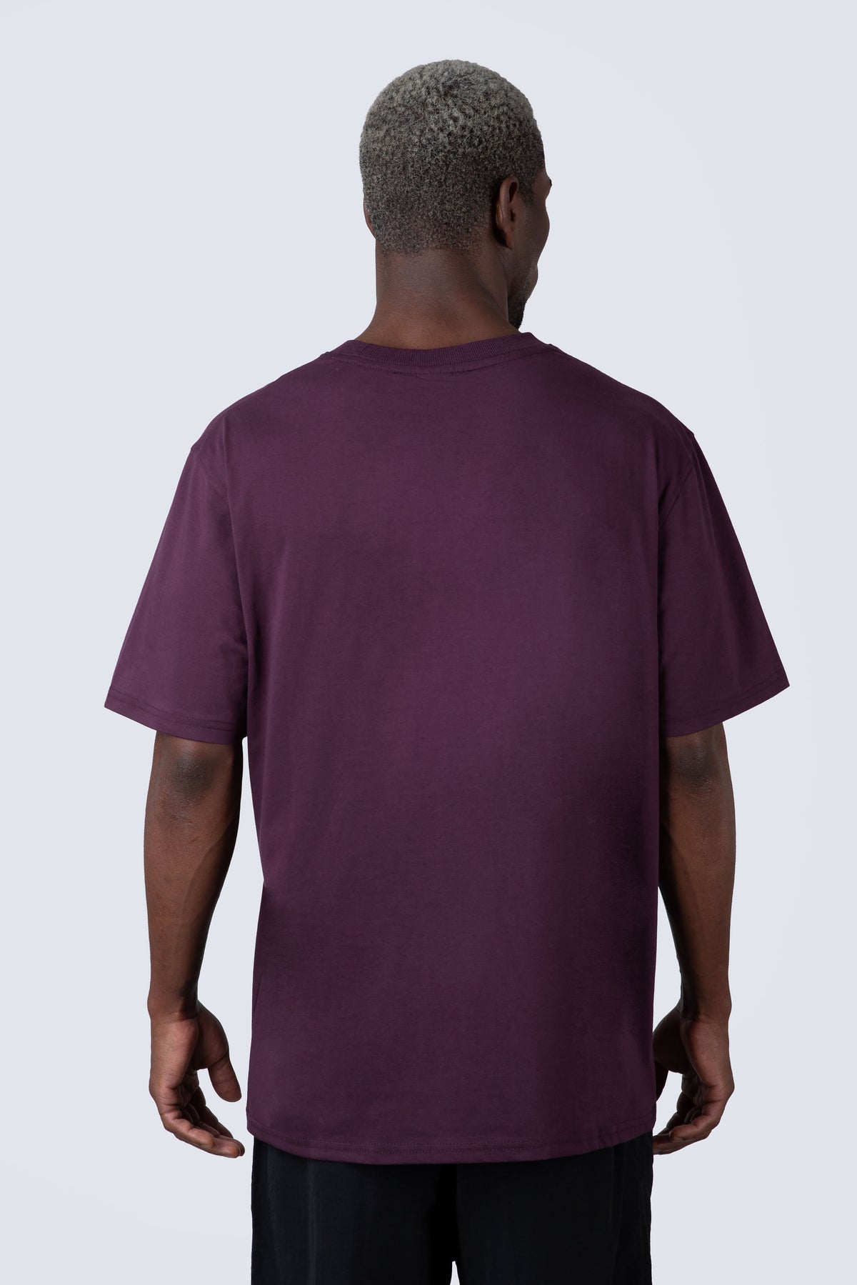 Polera Manga Corta Minimal Burdeo