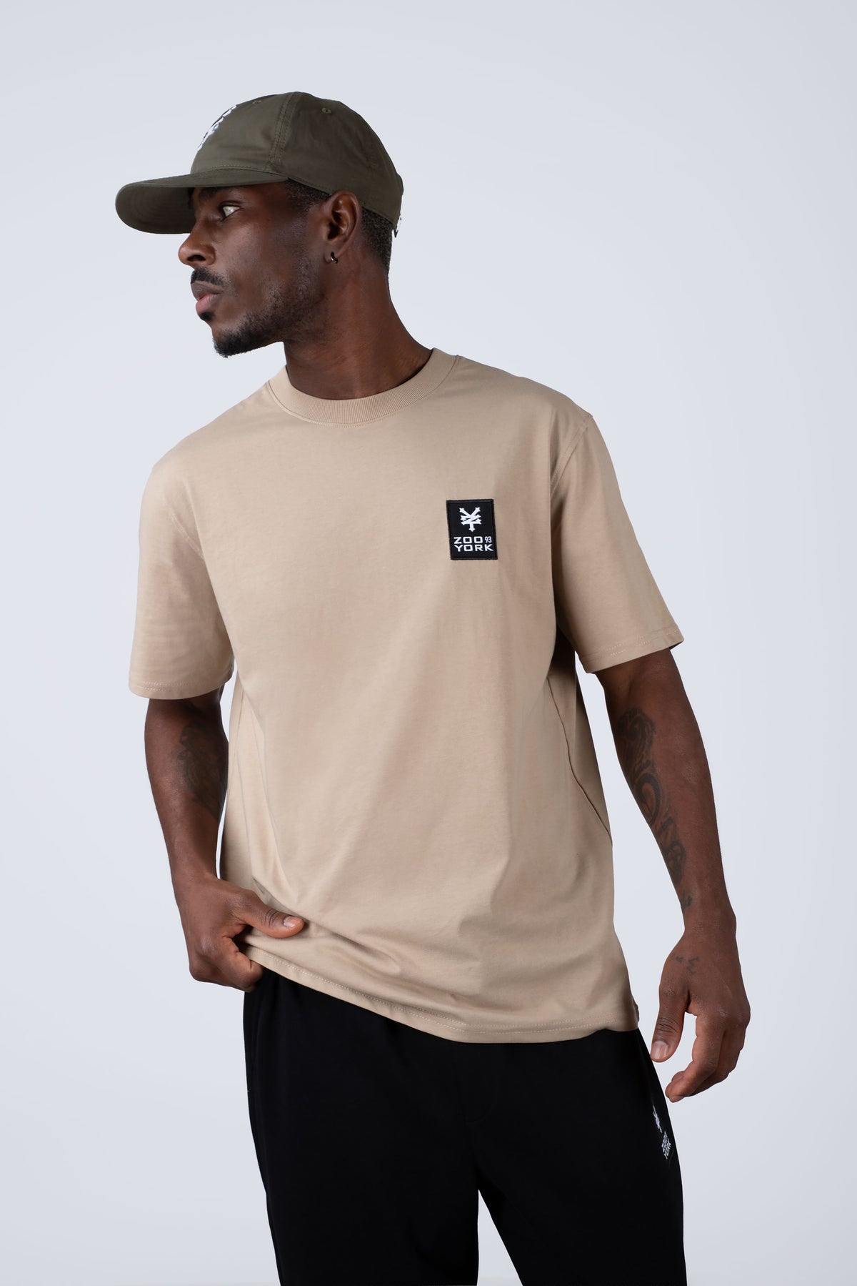 Polera Manga Corta Minimal Café