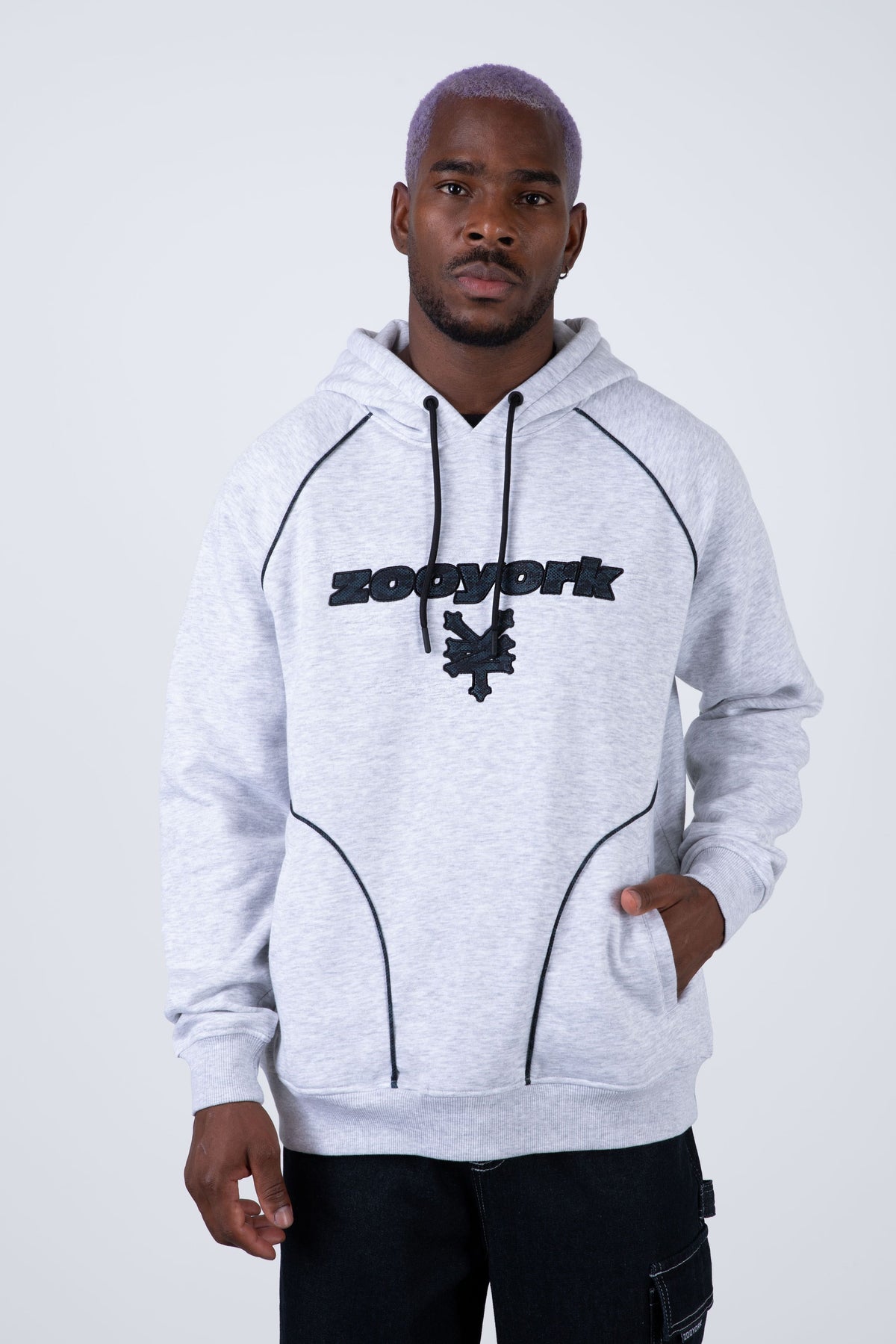 Poleron Hood Trade Gris Zoo York