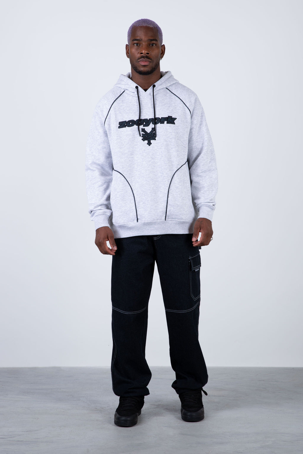 Poleron Hood Trade Gris Zoo York