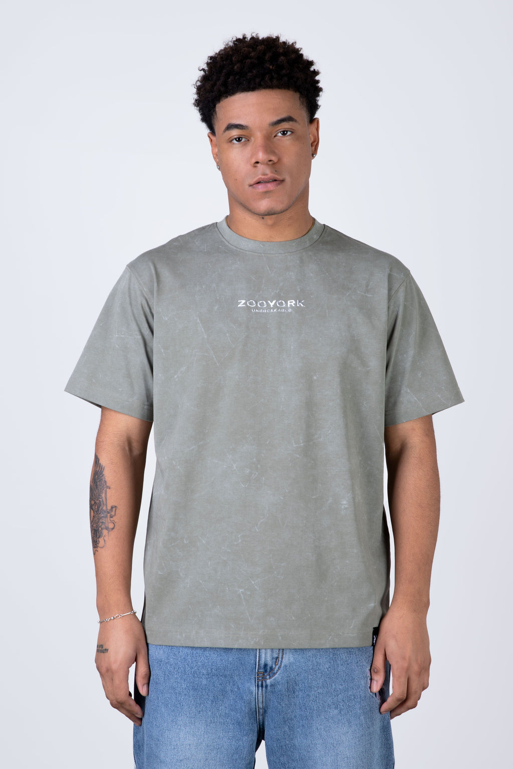 Polera Manga Corta Standard Verde Zoo York