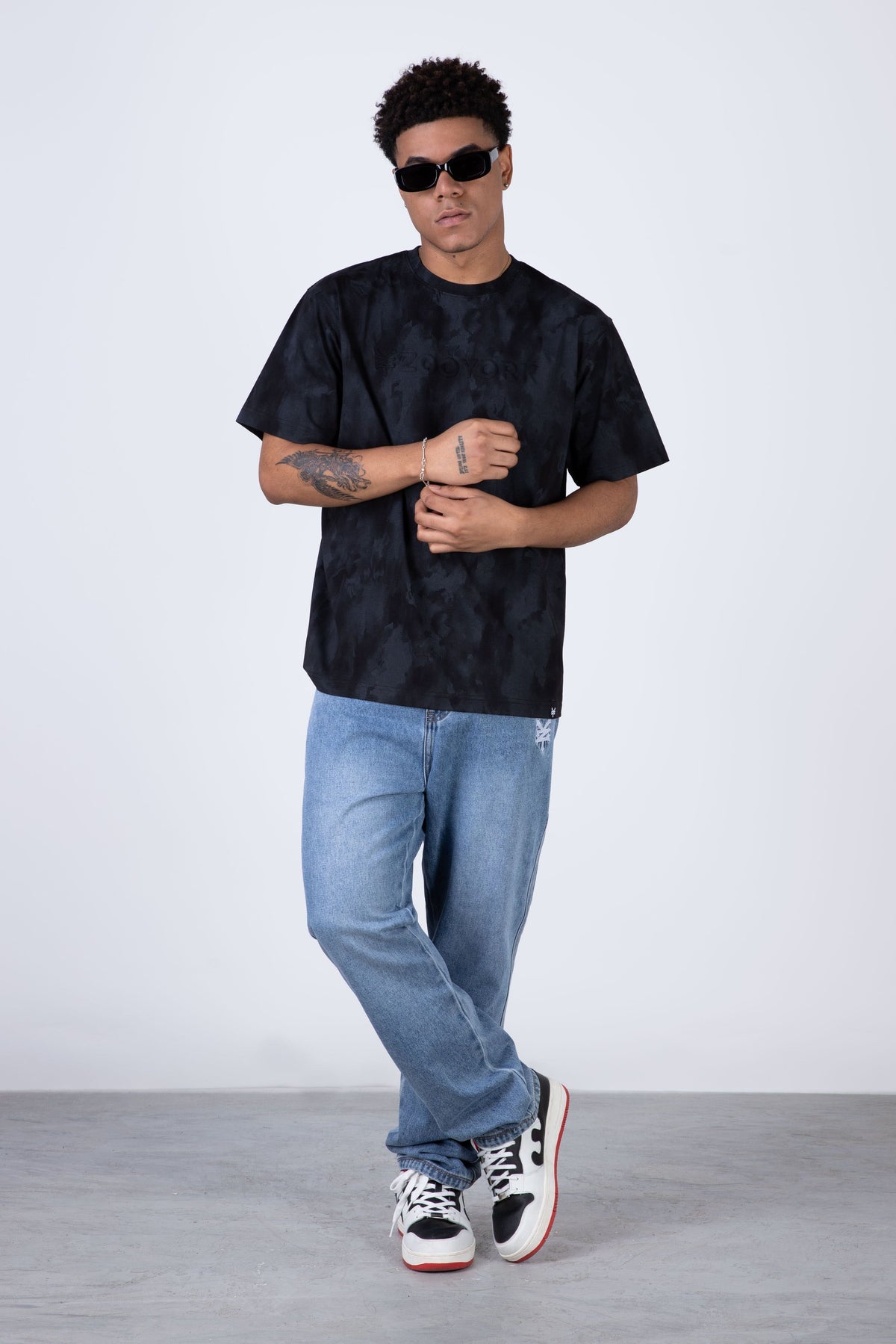 Polera Manga Corta Balance Negro Zoo York