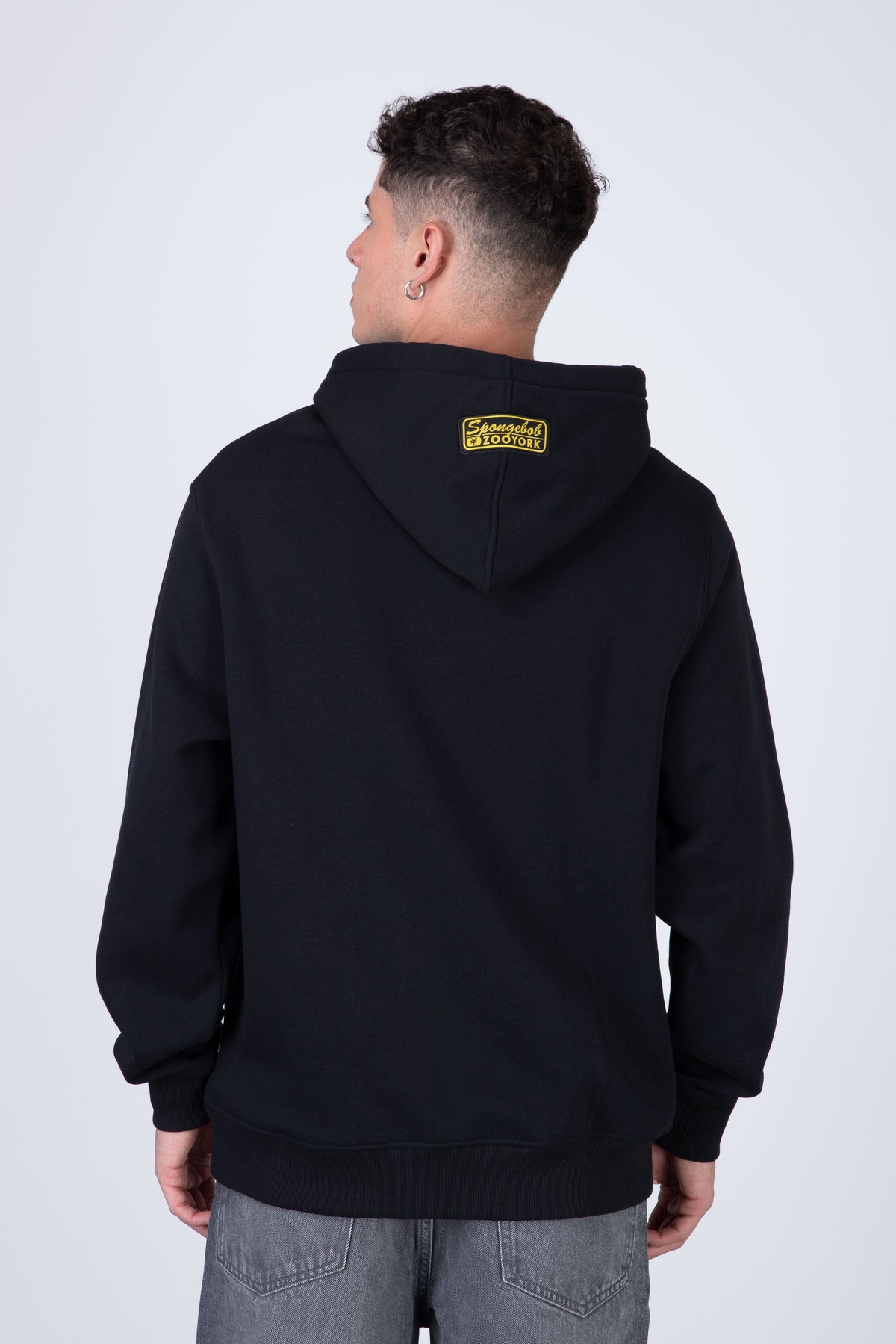 Poleron Hood Bob Esponja Skatepop Negro Zoo York