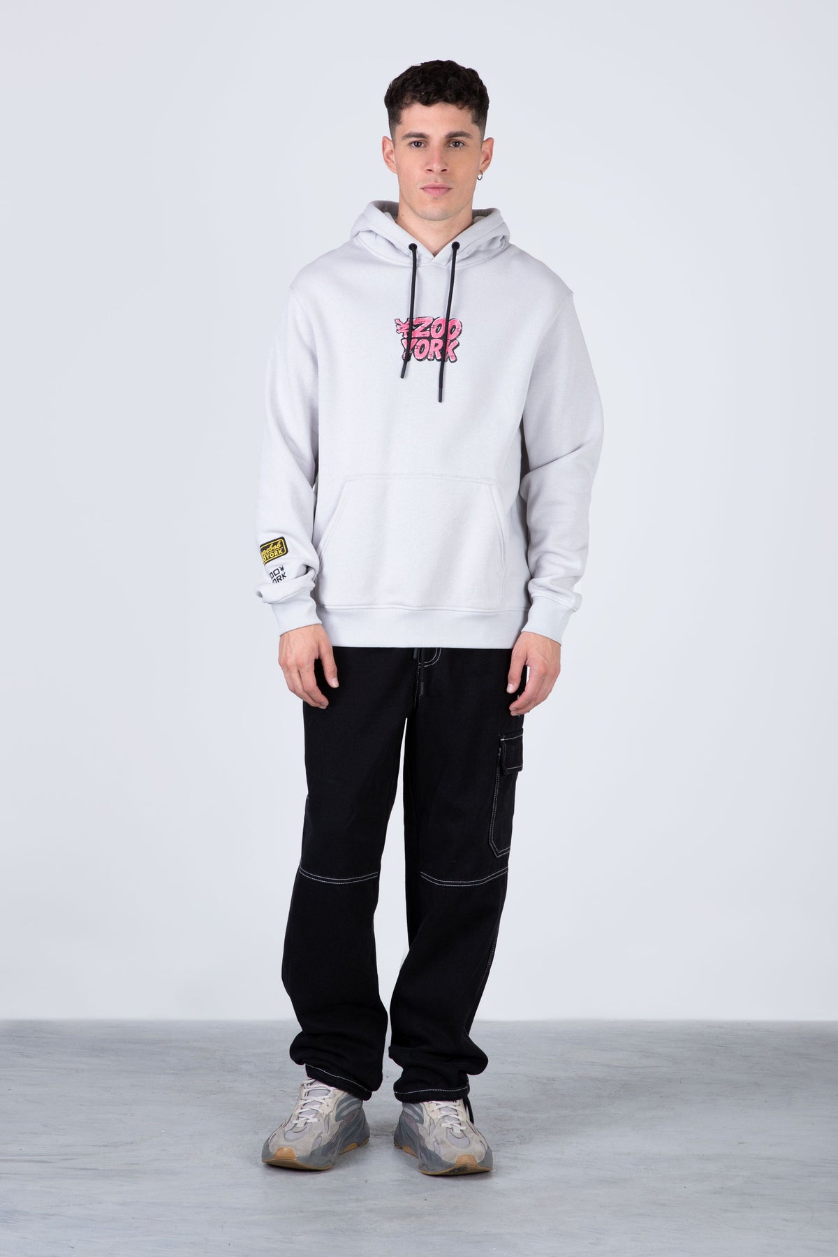 Poleron Hood Bob Esponja Happywheels Gris Zoo York