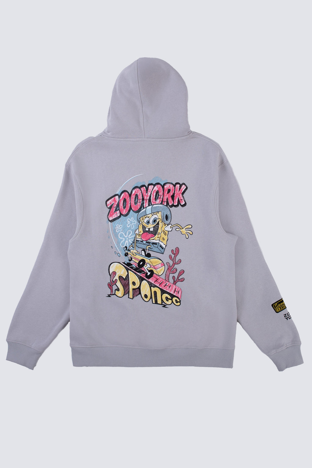 Poleron Hood Bob Esponja Happywheels Gris Zoo York