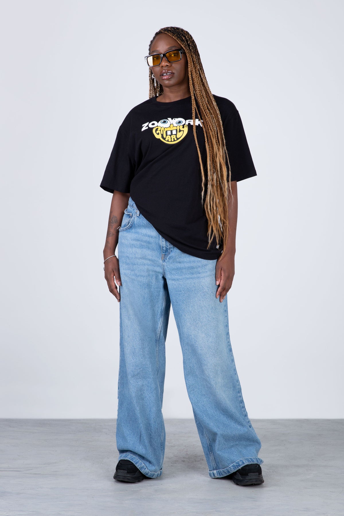 Polera Manga Corta Bob Esponja Gnarly Negro Zoo York