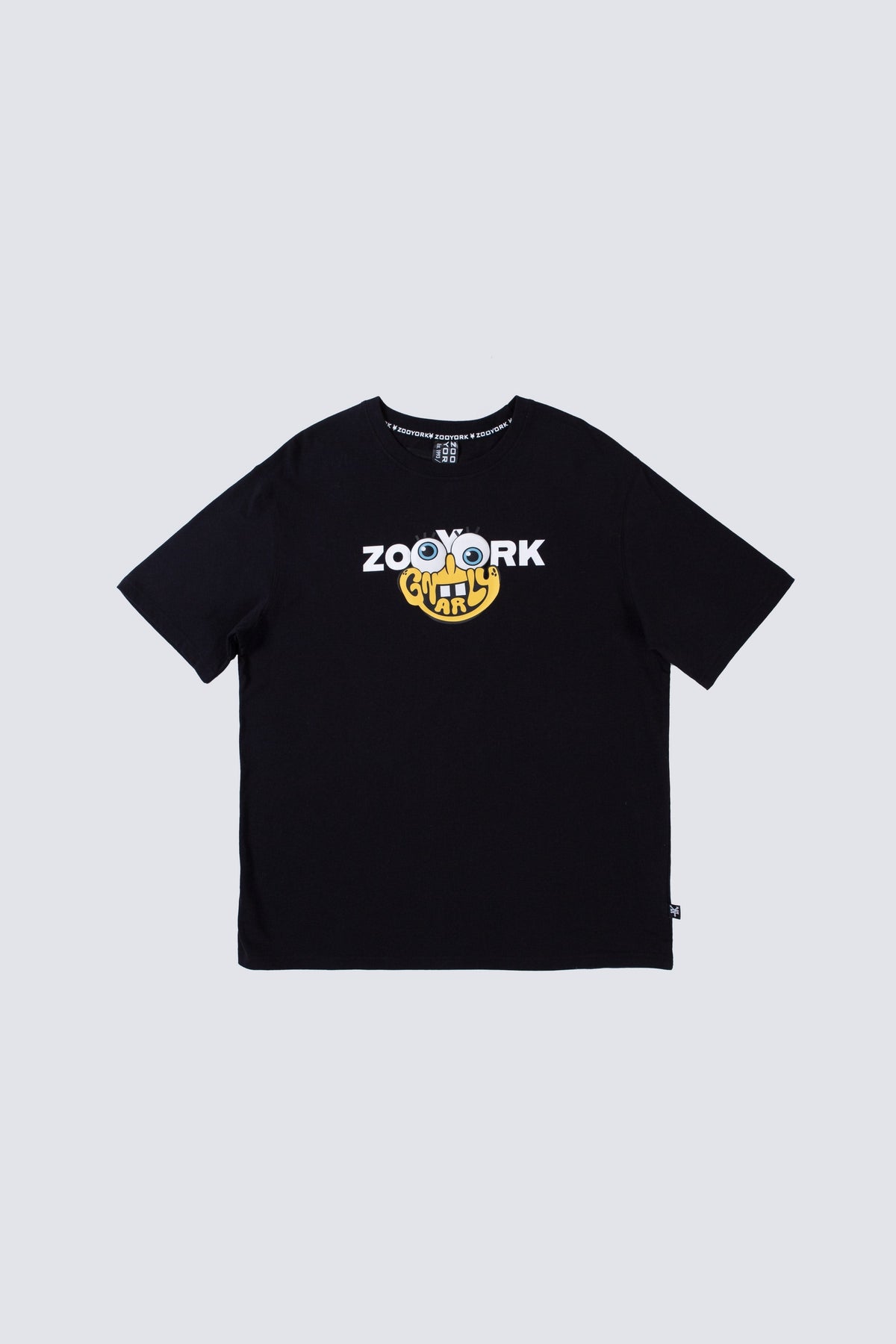 Polera Manga Corta Bob Esponja Gnarly Negro Zoo York