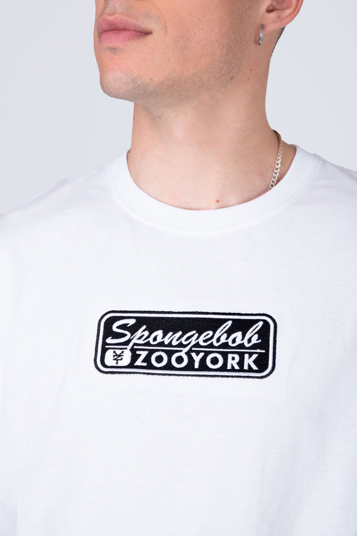 Polera Manga Corta Bob Esponja Spongeflip Blanco Zoo York