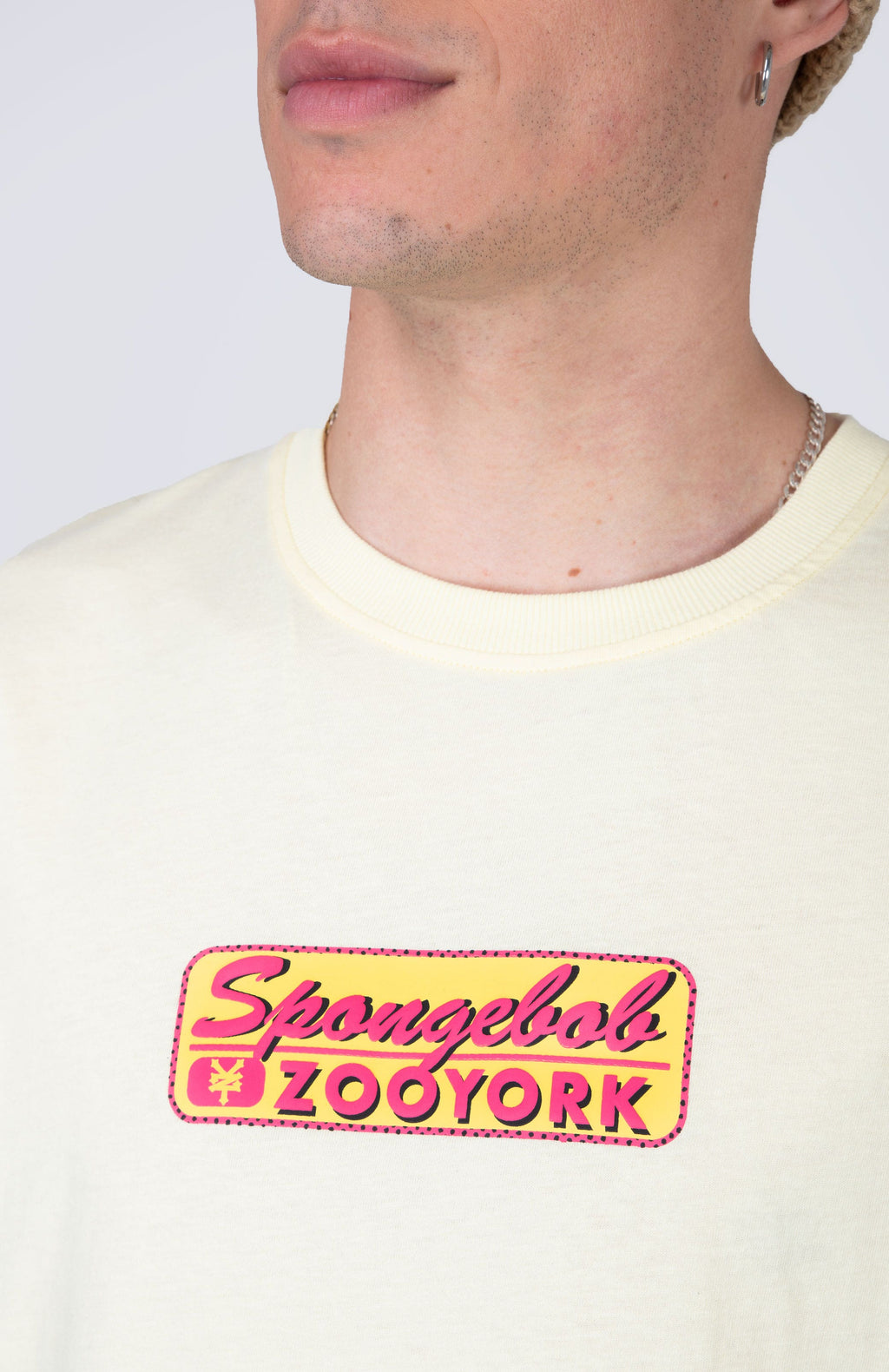 Polera Manga Corta Bob Esponja Fun Drop Amarillo Claro Zoo York