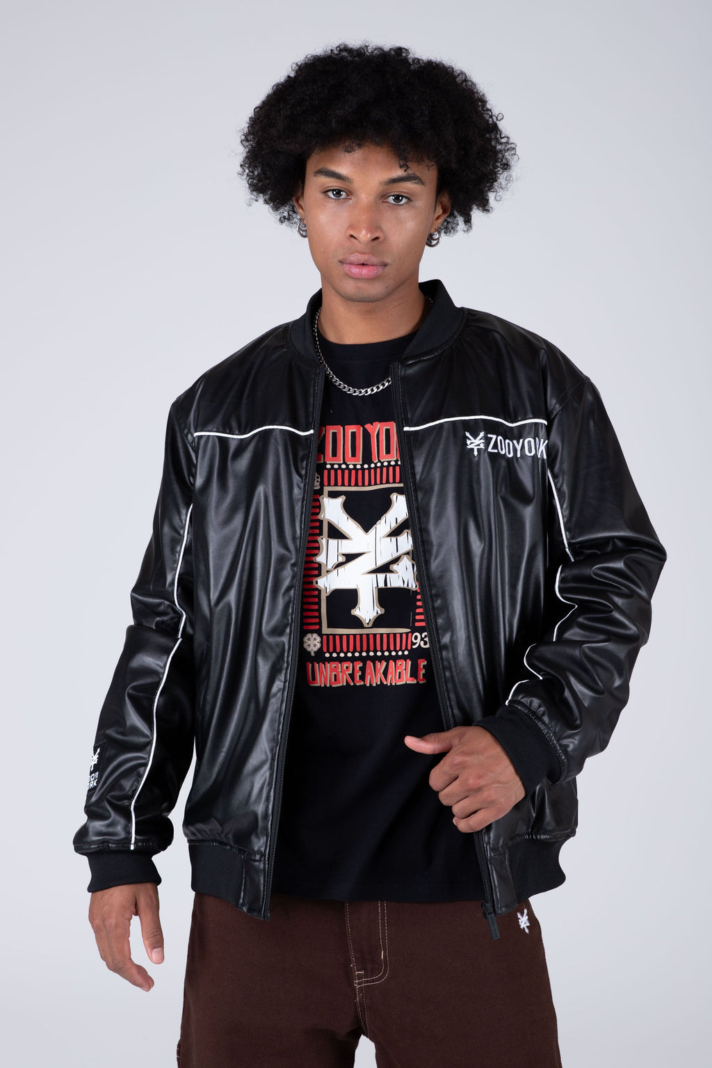 Chaqueta Bomber Strong Negro Zoo York