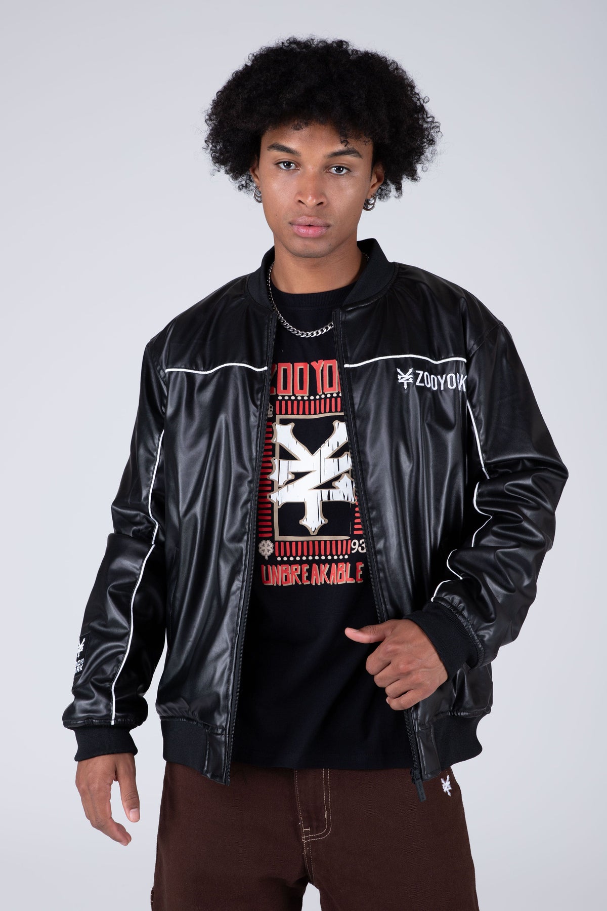 Chaqueta Bomber Strong Negro Zoo York