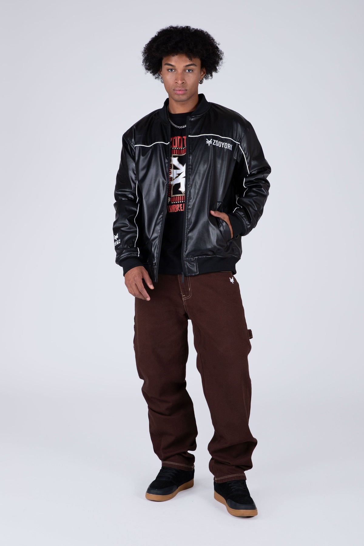 Chaqueta Bomber Strong Negro Zoo York